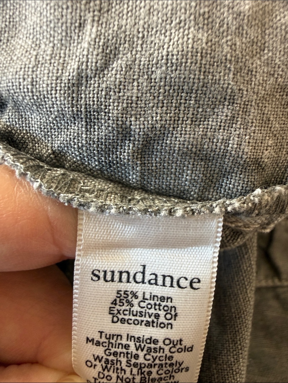 Sundance Linen / Cotton Blend Utility Shorts Gray Size 16 - Picture 8 of 13
